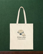 Bring a Dish Tote in Natural, styled