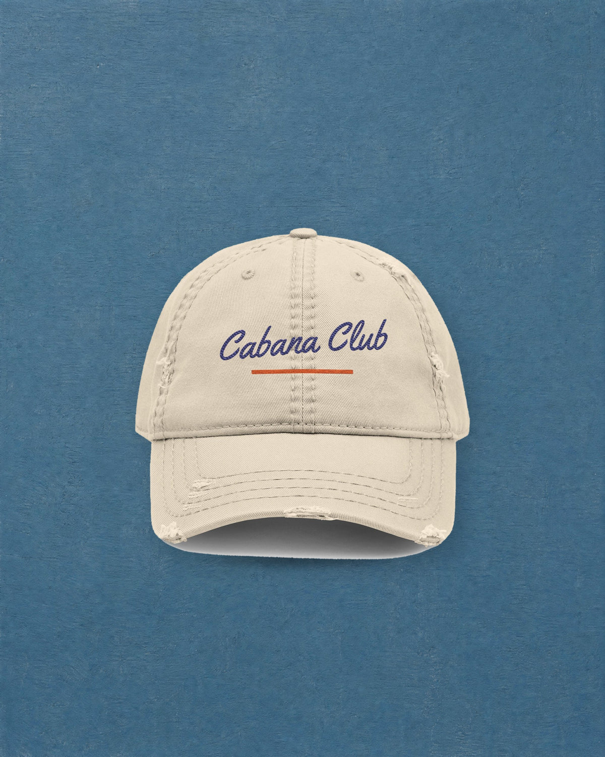 Cabana Club Dad Hat in Khaki, styled