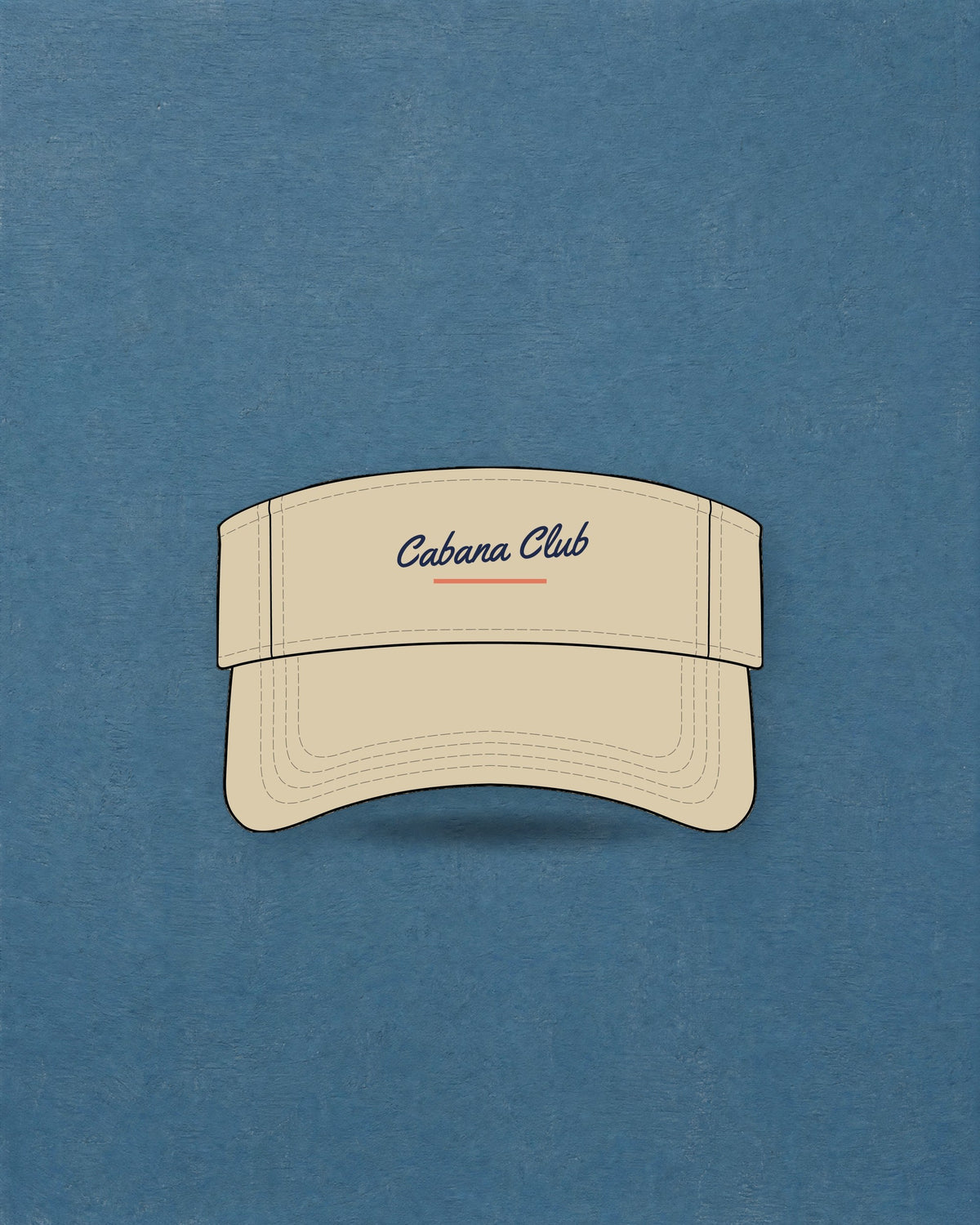 Cabana Club Visor in Stone, styled