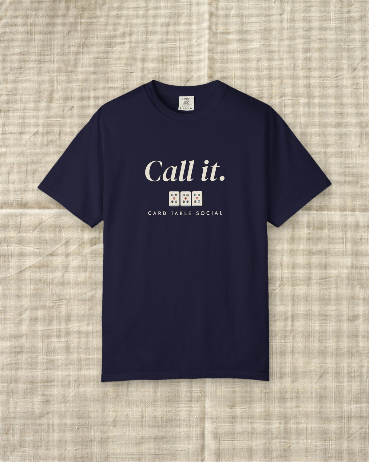 Call It Tee in True Navy, styled