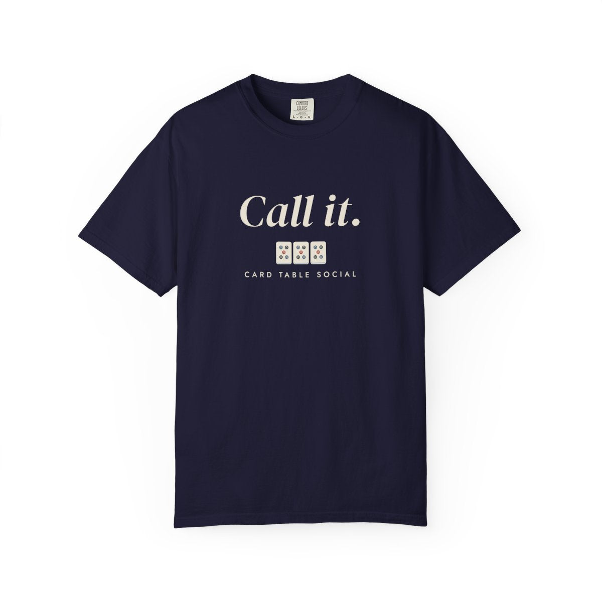 Call It Tee in True Navy, front view