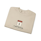 Card Season Crewneck in Sand, folded