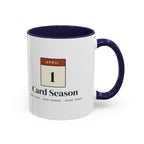 Card Season Mug in Navy, right side