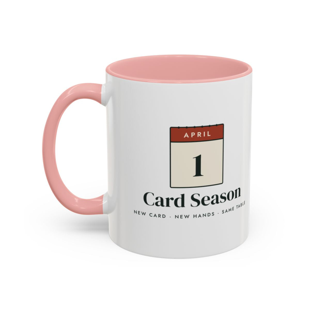 Card Season Mug in Pink, left side