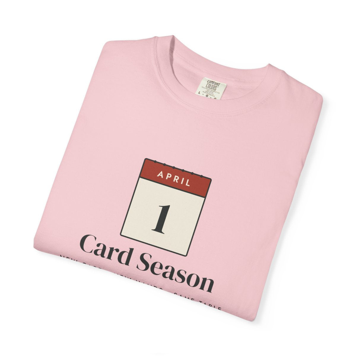 Card Season Tee in Blossom, folded
