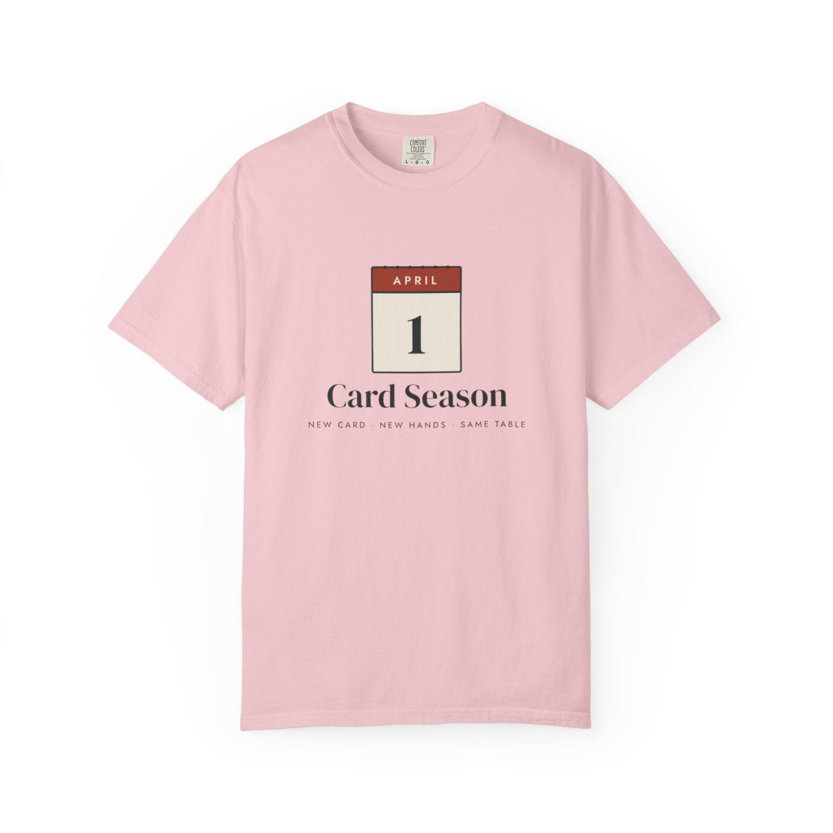 Card Season Tee in Blossom, front view