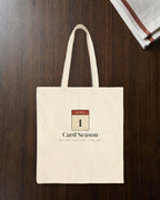 Card Season Tote in Natural, styled