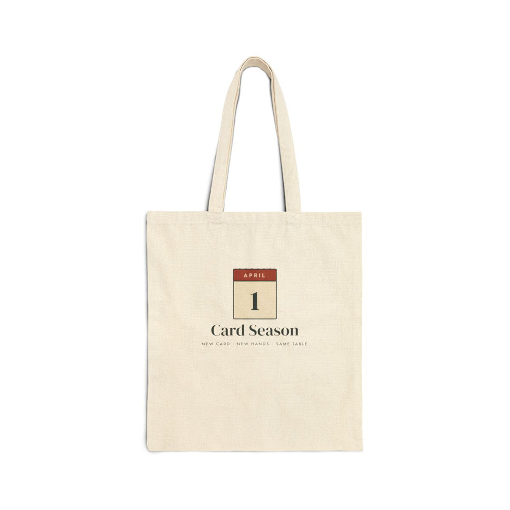 Card Season Tote in Natural, front view