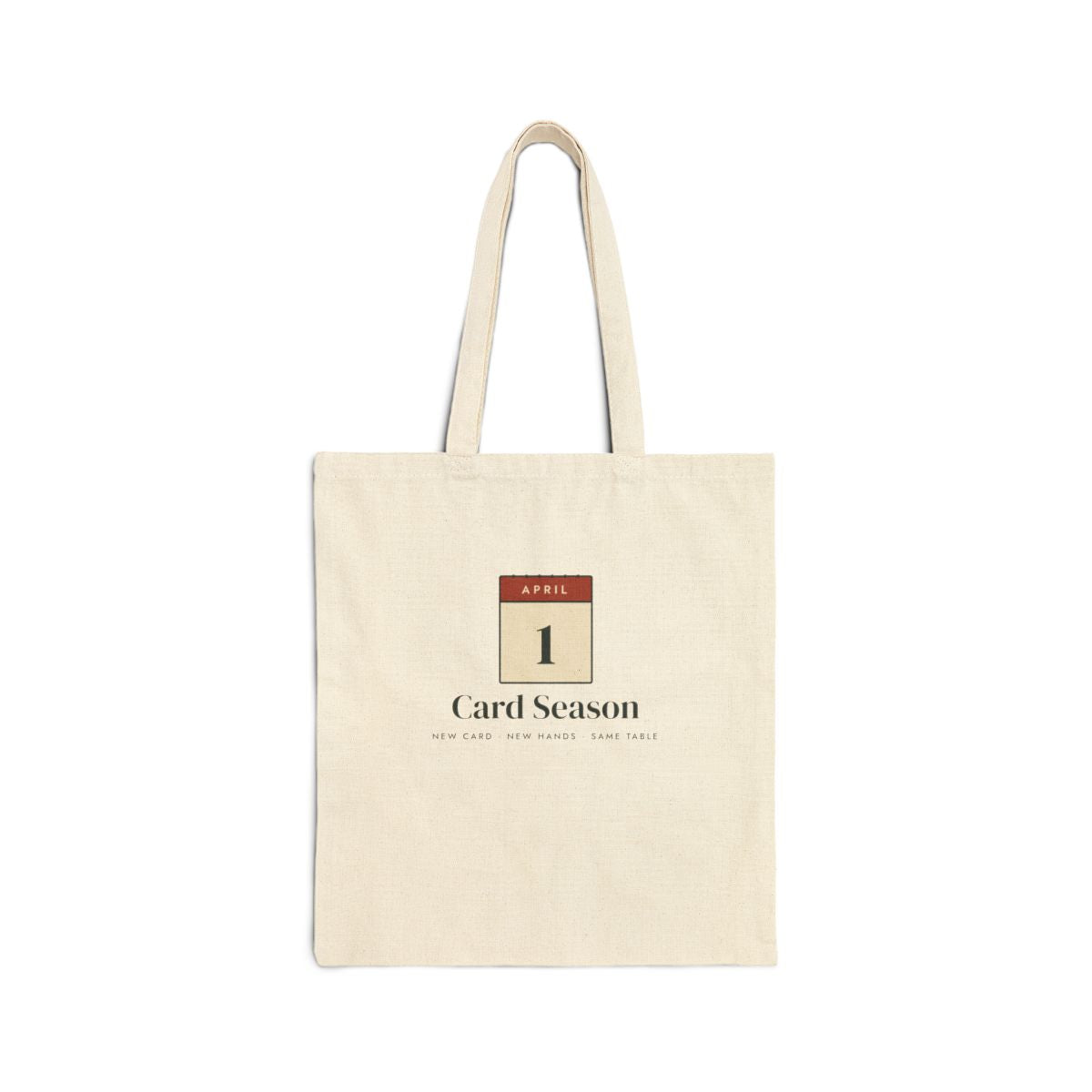 Card Season Tote in Natural, front view