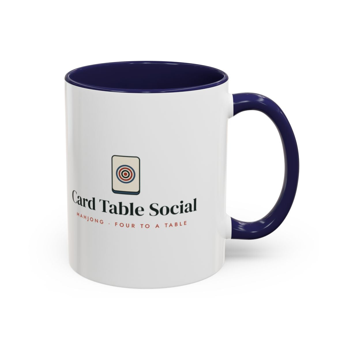 Card Table Social Mug in Navy, right side
