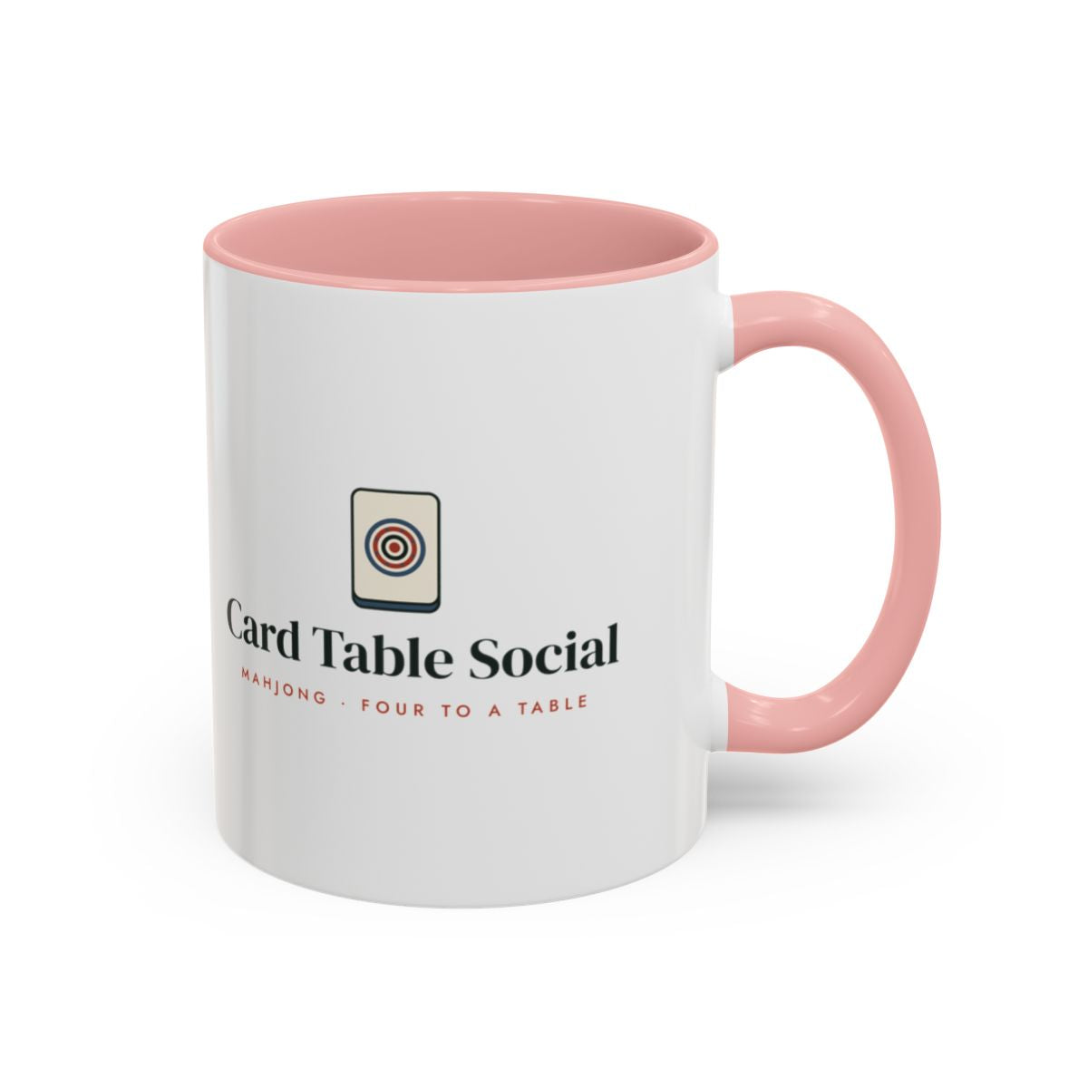 Card Table Social Mug in Pink, right side