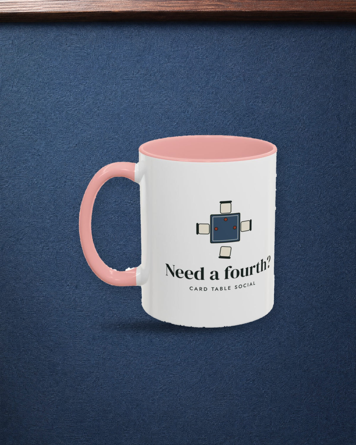 Need a Fourth? Mug in Pink, styled