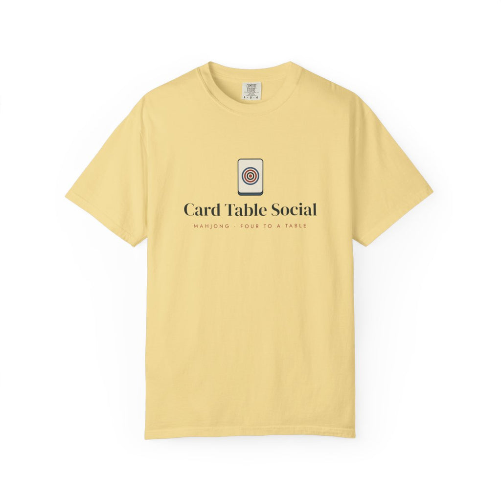 Card Table Social Tee in Butter, front view