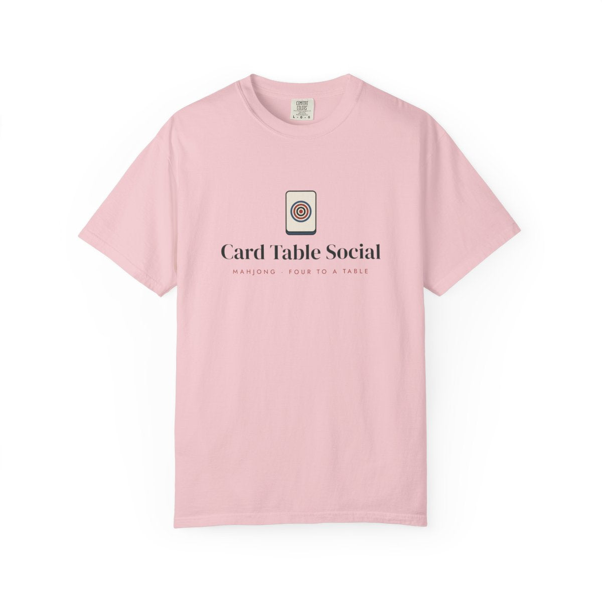 Card Table Social Tee in Blossom, front view