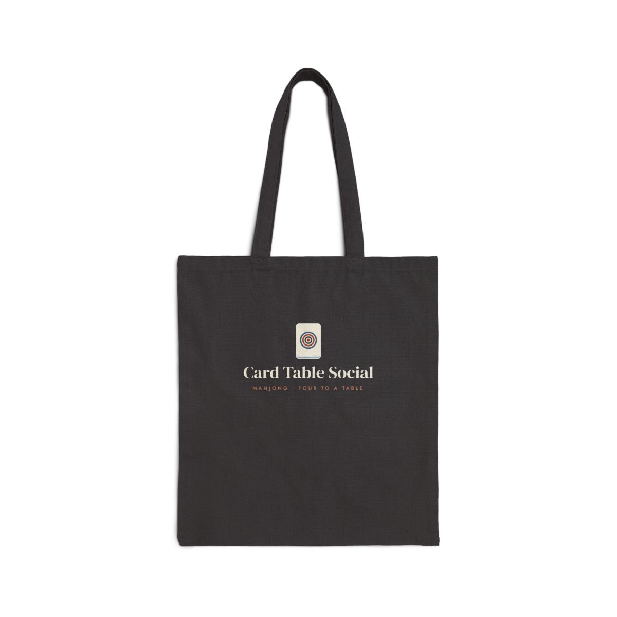 Card Table Social Tote in Black, front view