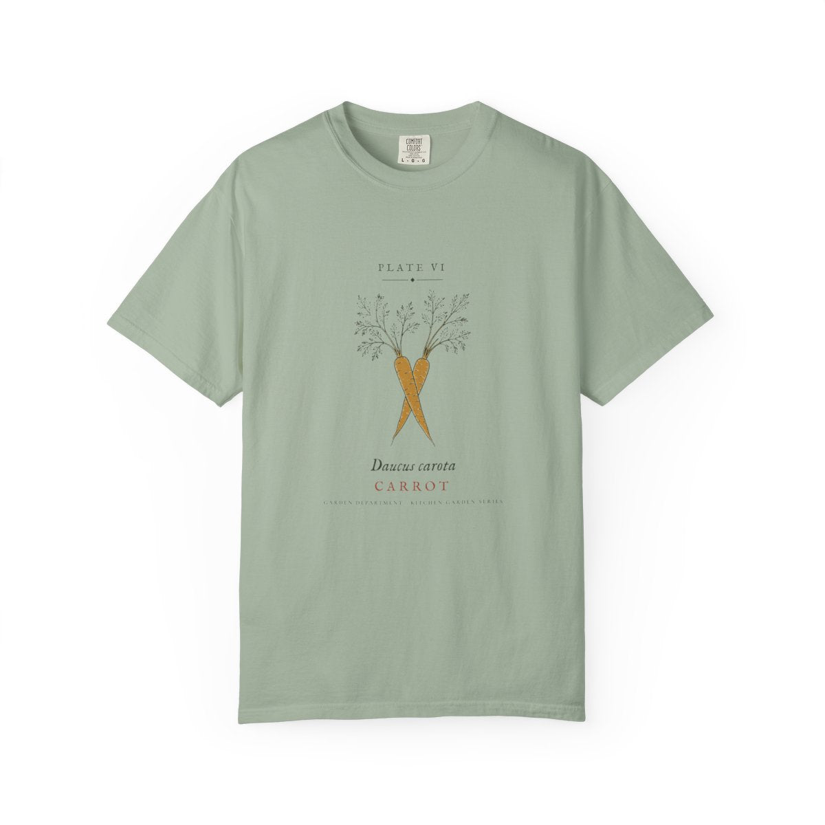 Carrot Plate Tee in Bay, front view