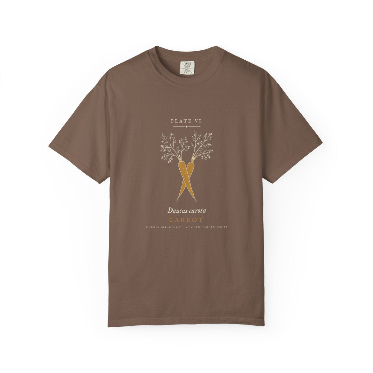 Carrot Plate Tee in Espresso, front view