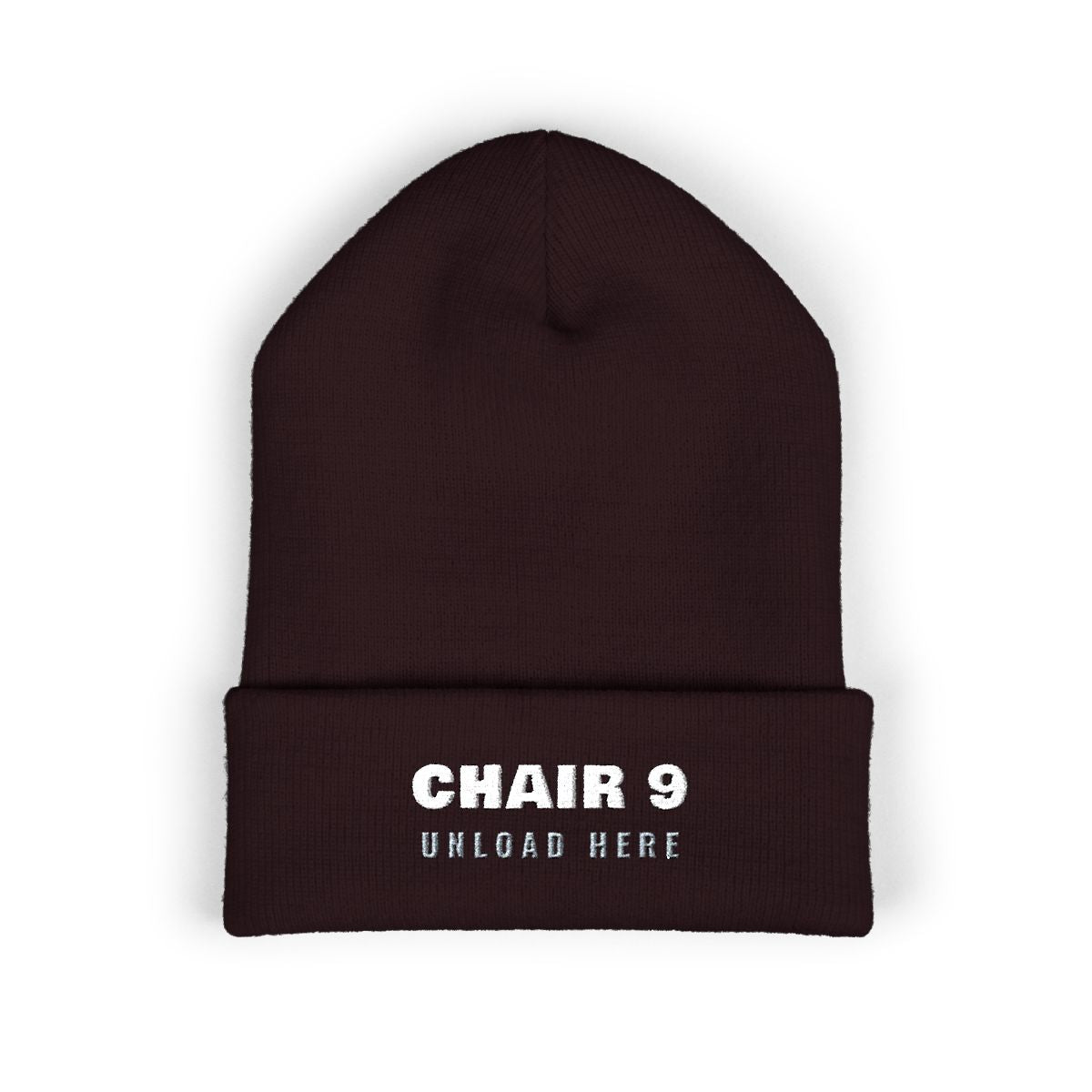 Chair 9 Beanie in Brown, front view