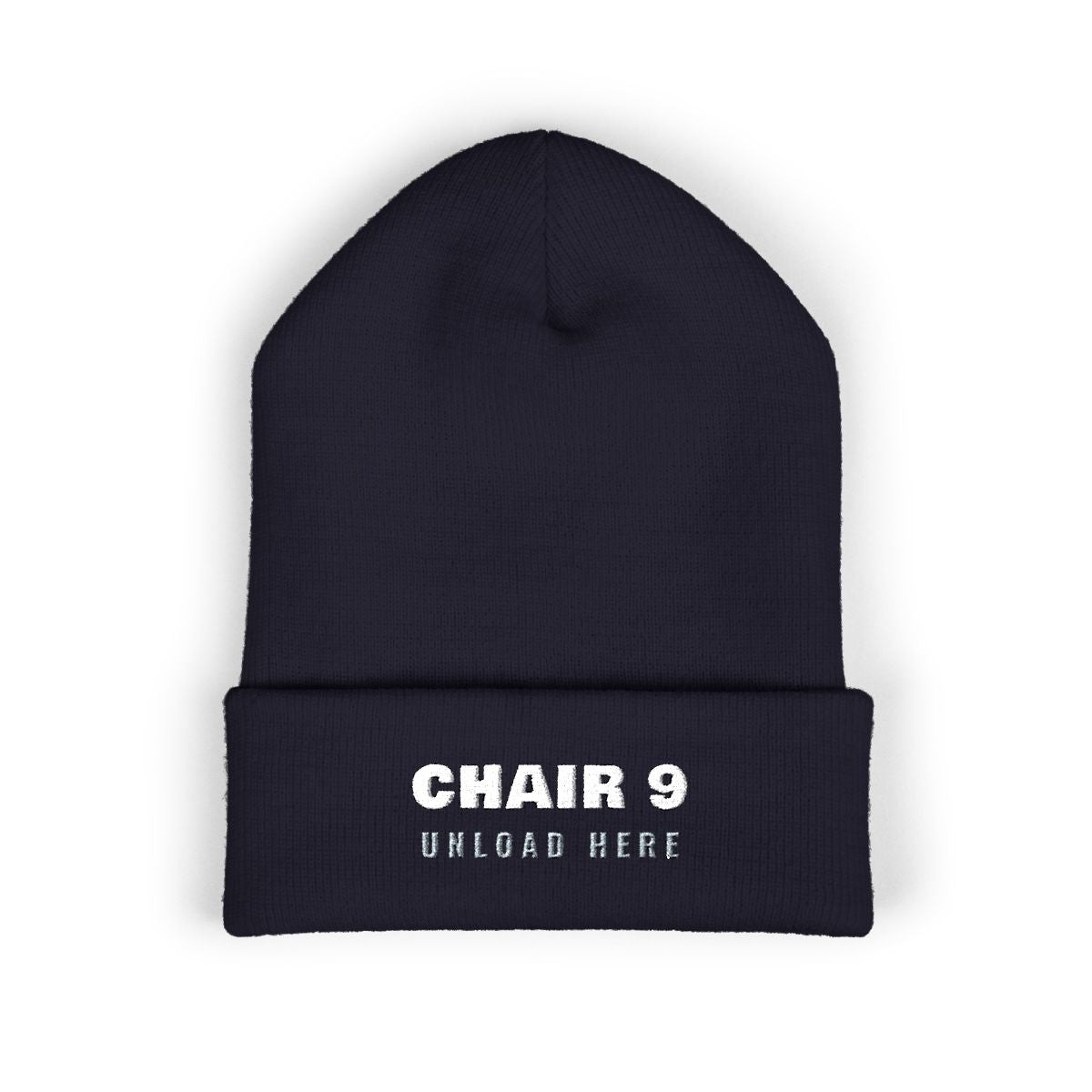 Chair 9 Beanie in Navy, front view