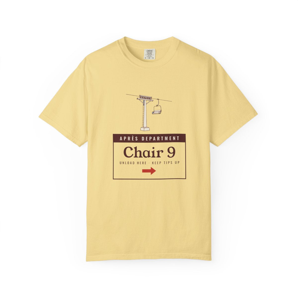 Chair 9 Tee in Butter, front view