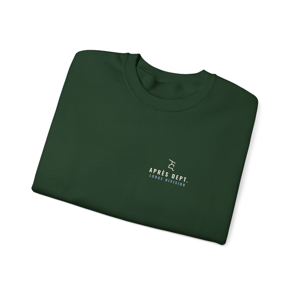 Chair Mark Crewneck in Forest Green, folded