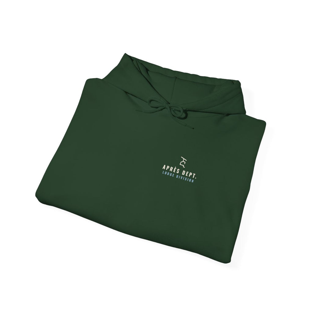 Chair Mark Hoodie in Forest Green, folded