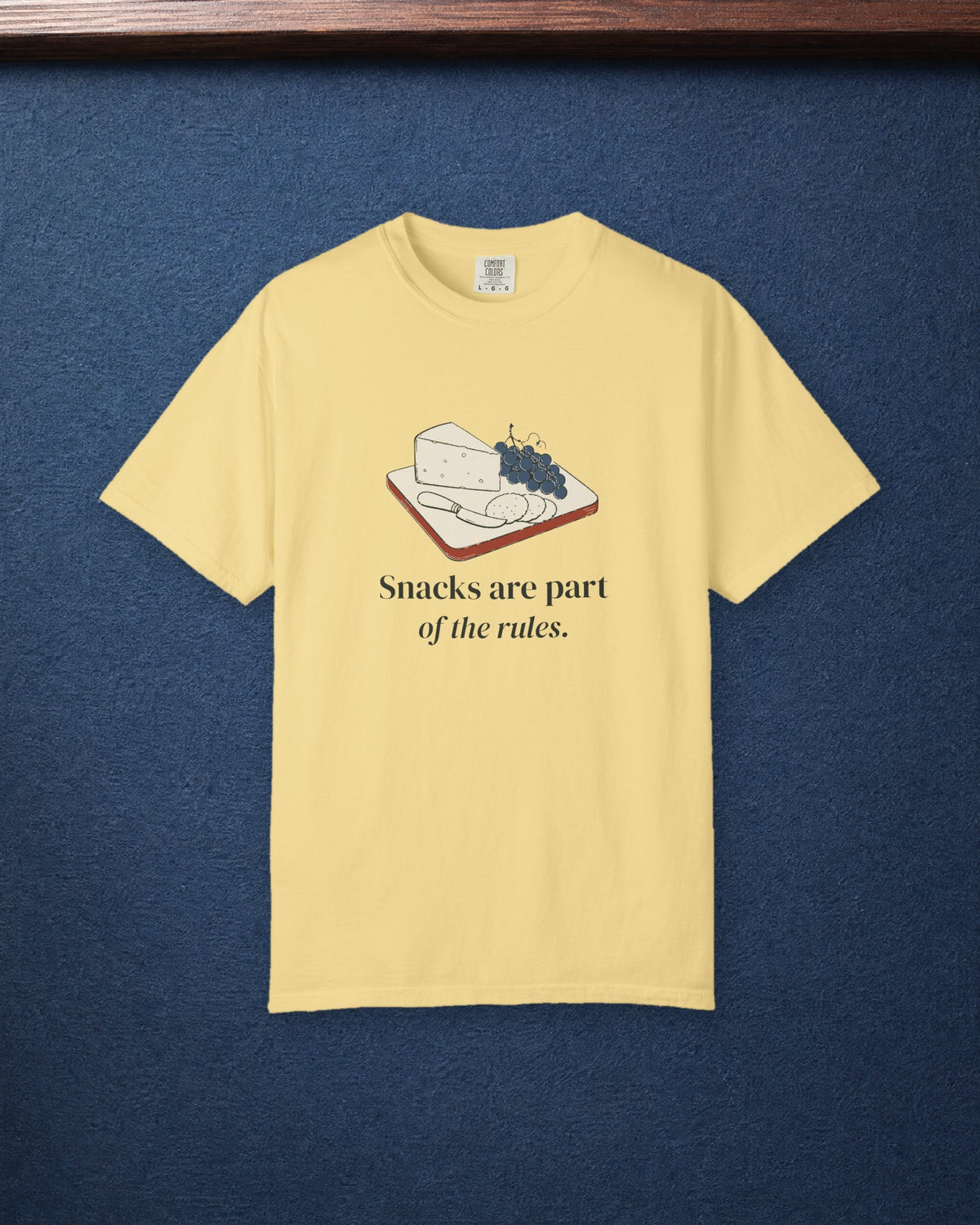 Snacks Are Part of the Rules Tee in Butter, styled