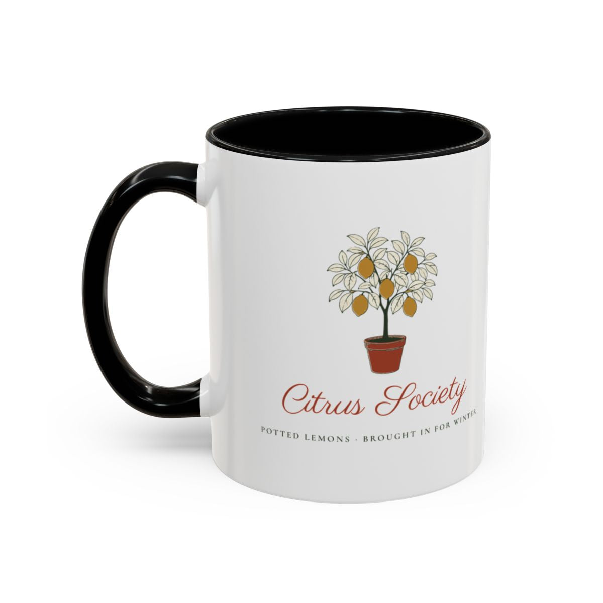 Citrus Society Mug in Black, left side