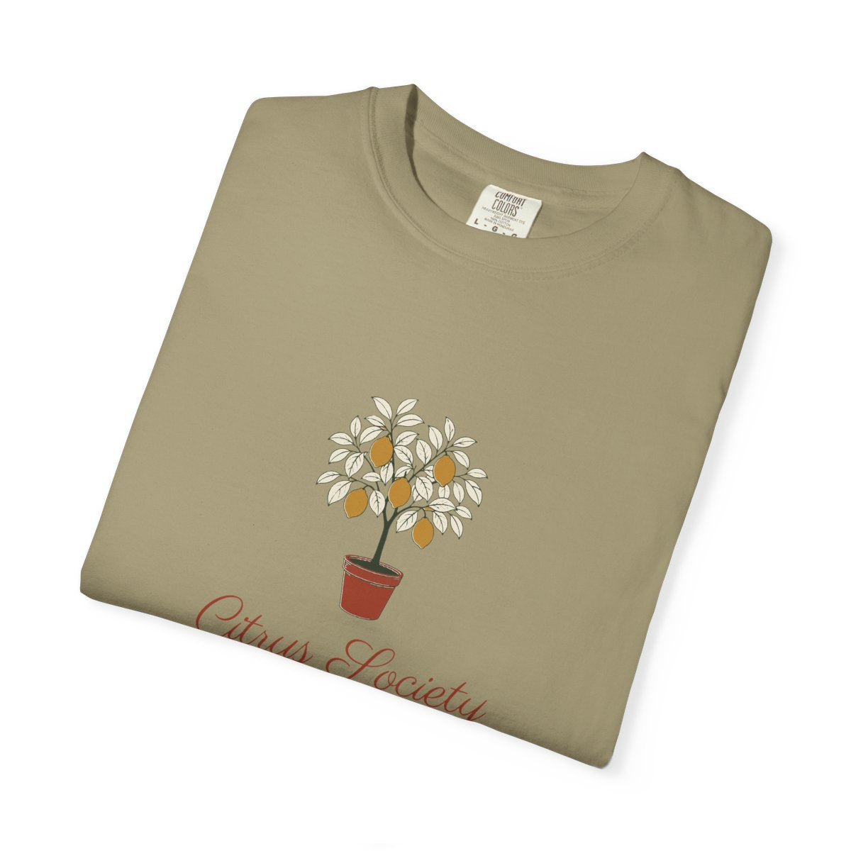 Citrus Society Tee in Khaki, folded