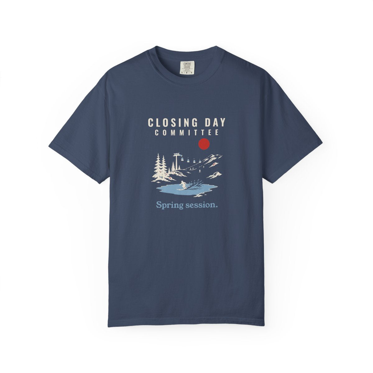 Closing Day Committee Tee in Midnight, front view