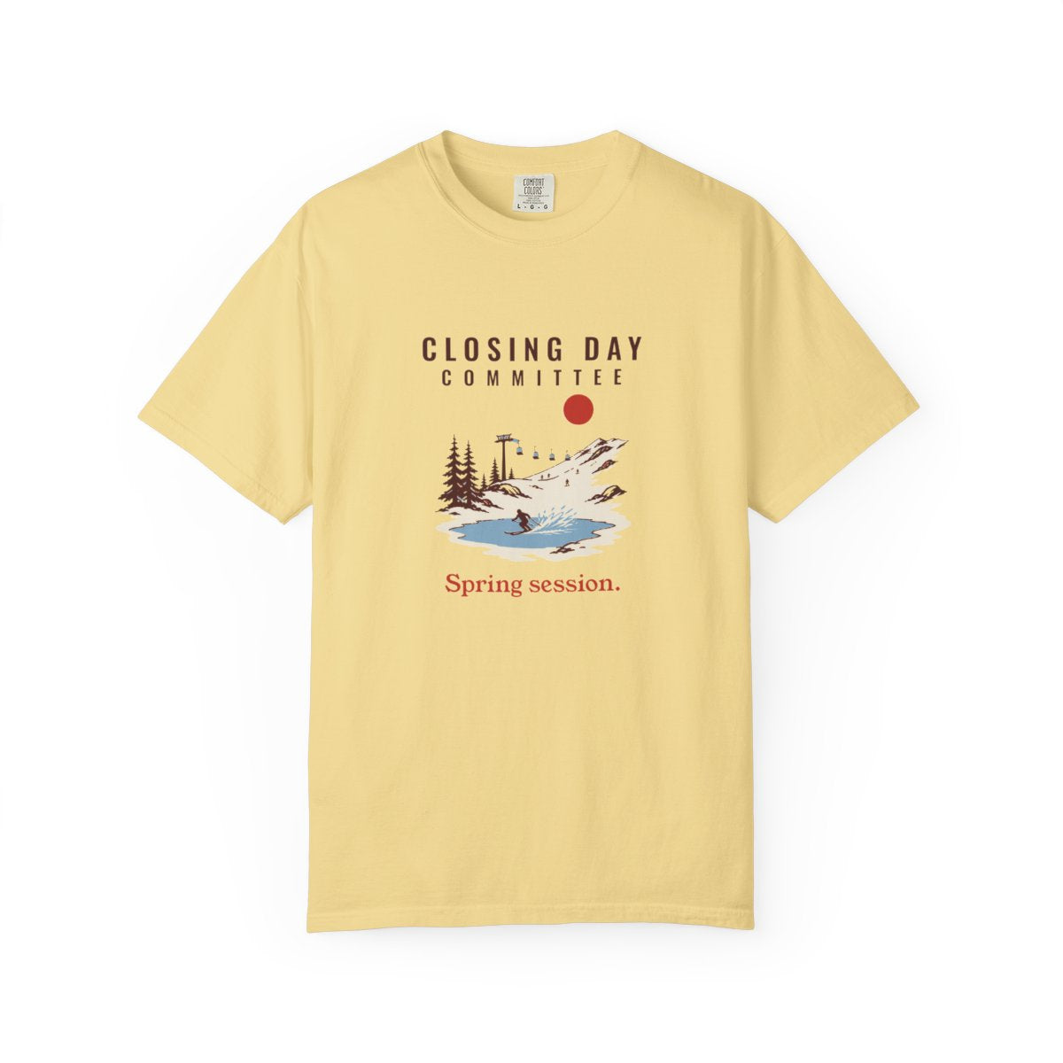 Closing Day Committee Tee in Butter, front view