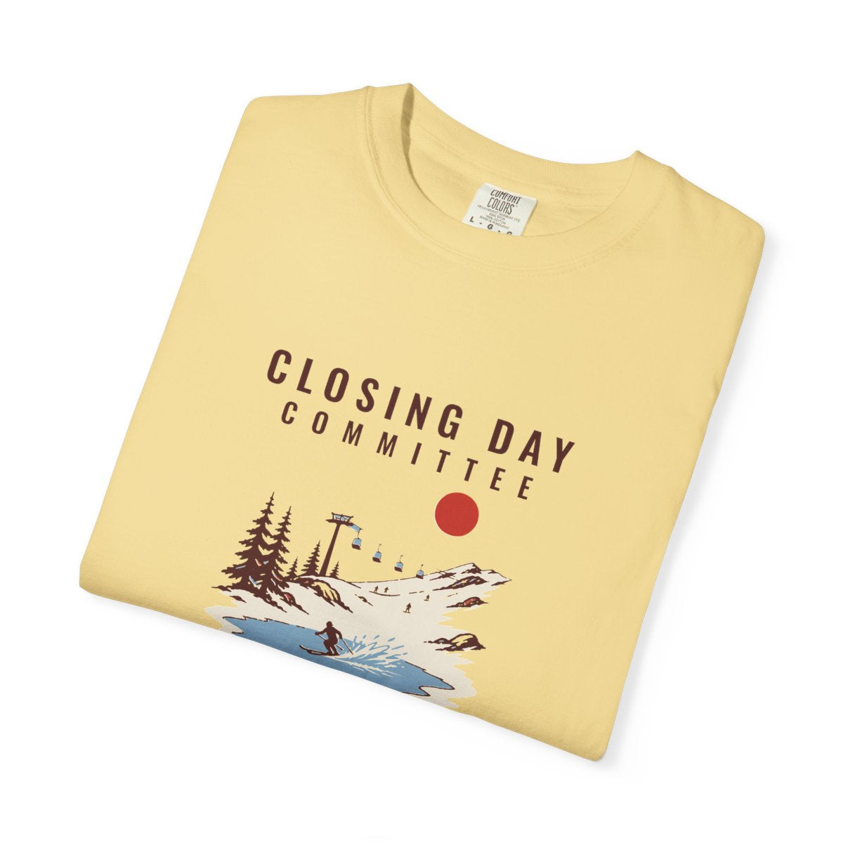 Closing Day Committee Tee in Butter, folded