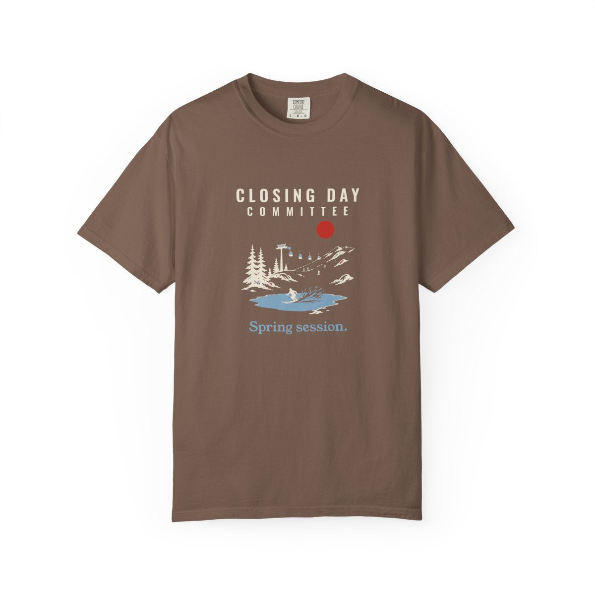 Closing Day Committee Tee in Espresso, front view