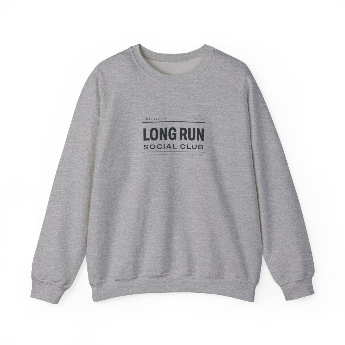Club Program Crewneck in Sport Grey, front view