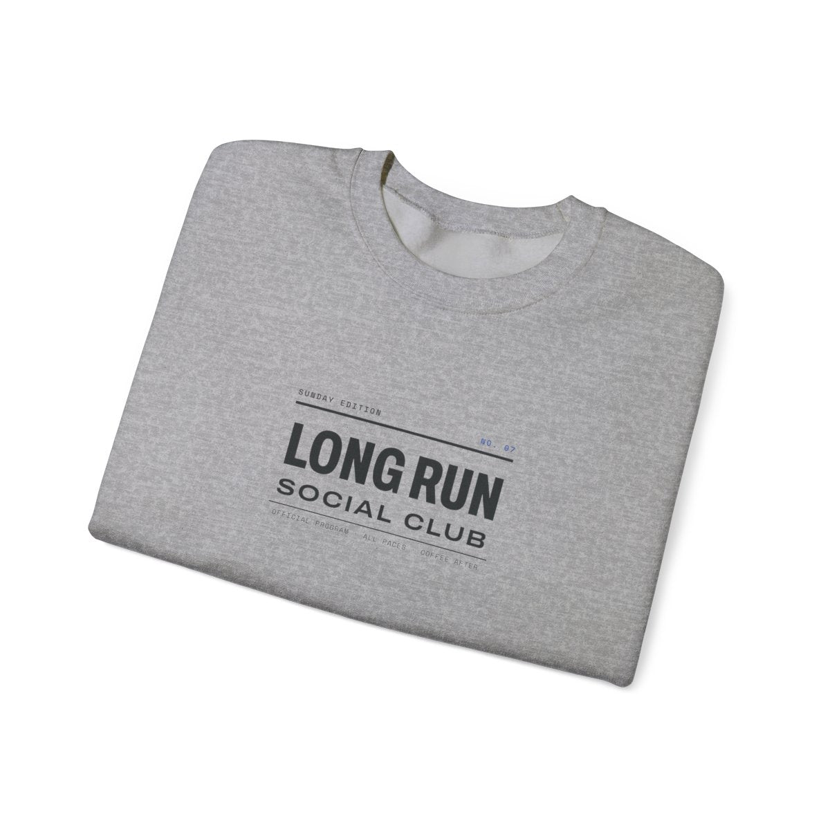 Club Program Crewneck in Sport Grey, folded