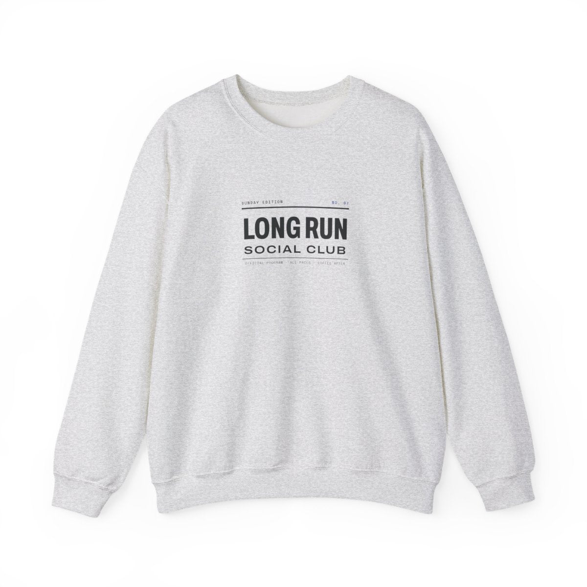 Club Program Crewneck in Ash, front view