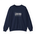 Club Program Crewneck in Navy, front view