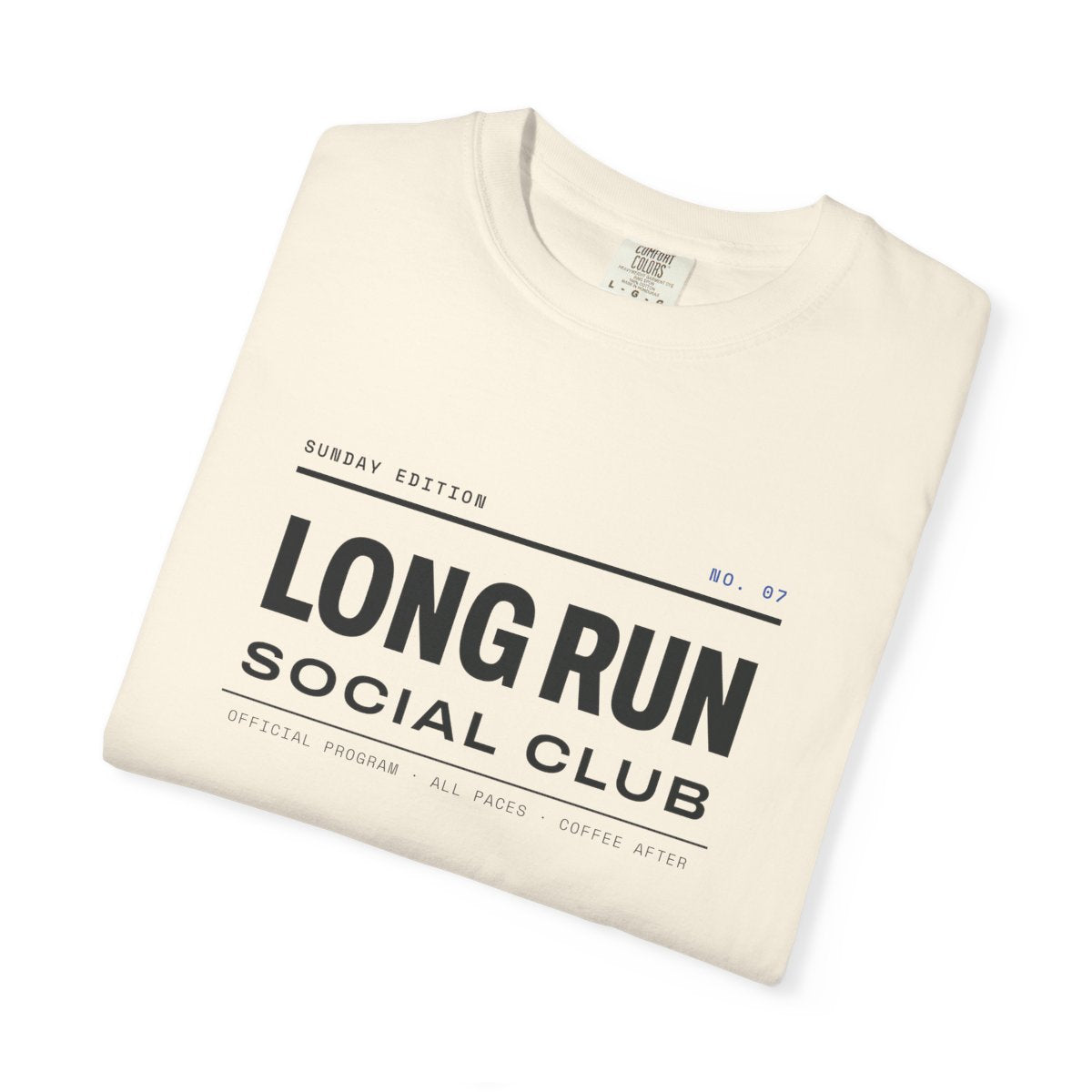 Club Program Tee in Ivory, folded