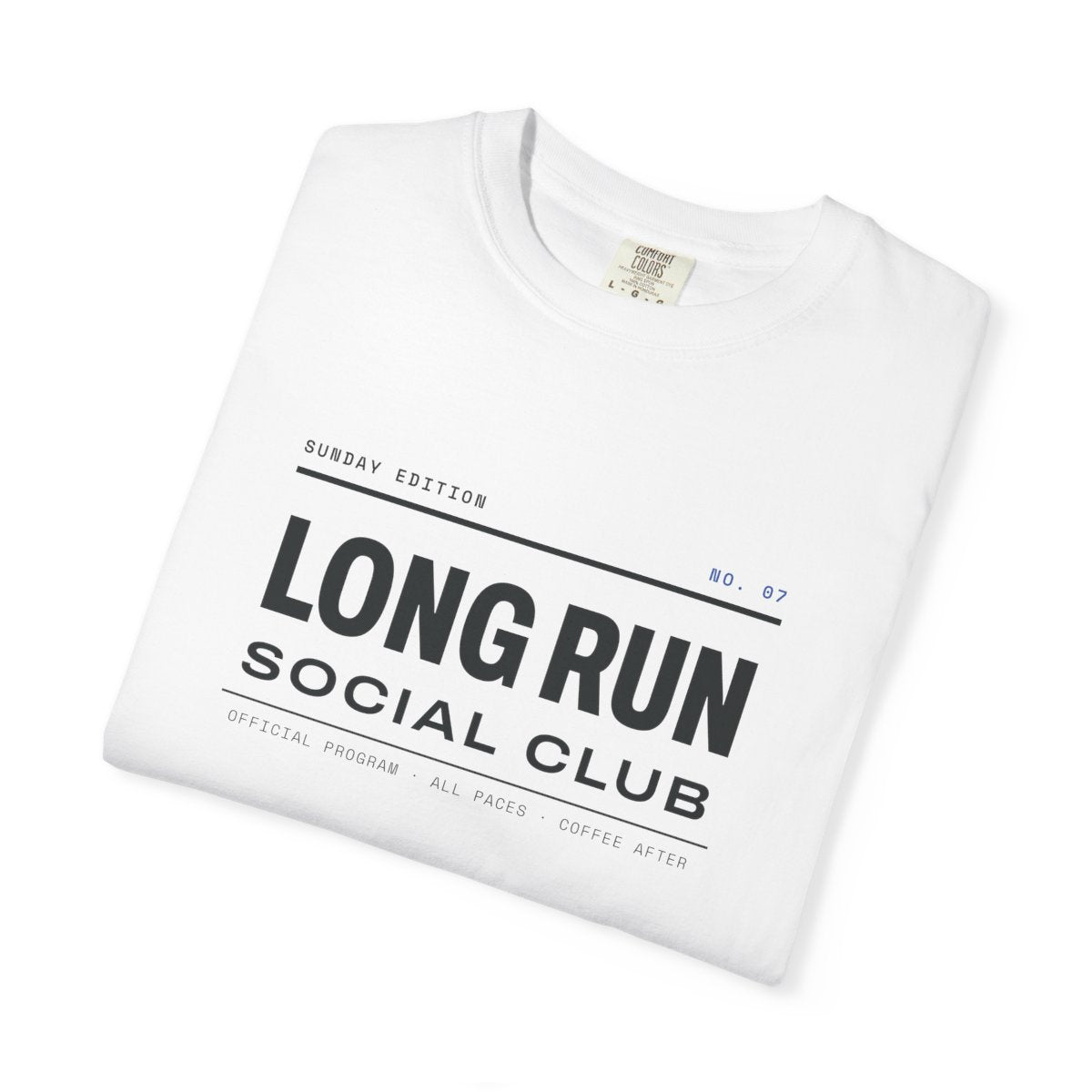 Club Program Tee in White, folded