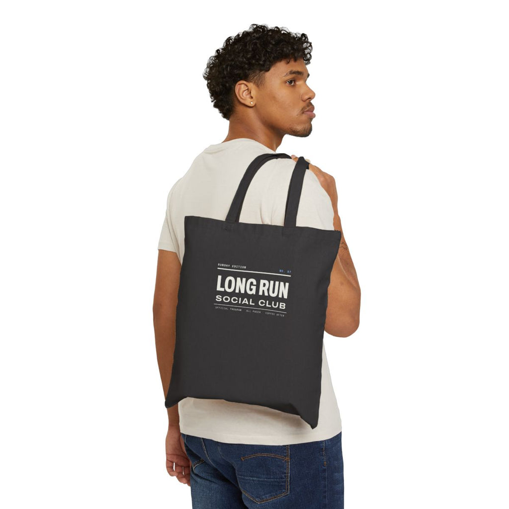 Club Program Tote in Black, on model