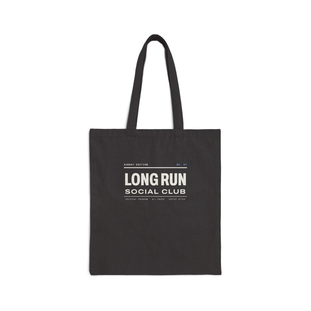 Club Program Tote in Black, front view