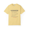 Club Rules Tee in Butter, front view