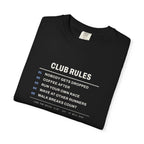 Club Rules Tee in Black, folded