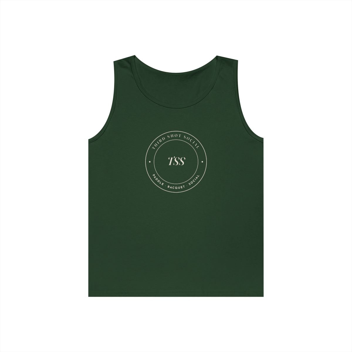 Club Seal Tank in Forest Green, front view