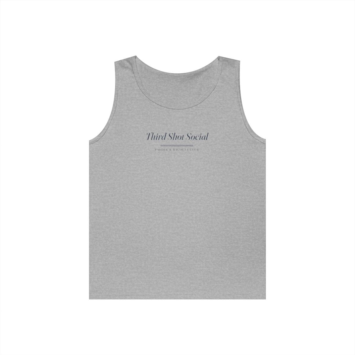 Club Wordmark Tank in Sport Grey, front view