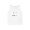 Cocktail Hour Coupe Tank in White, front view
