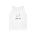 Cocktail Hour Coupe Tank in White, front view