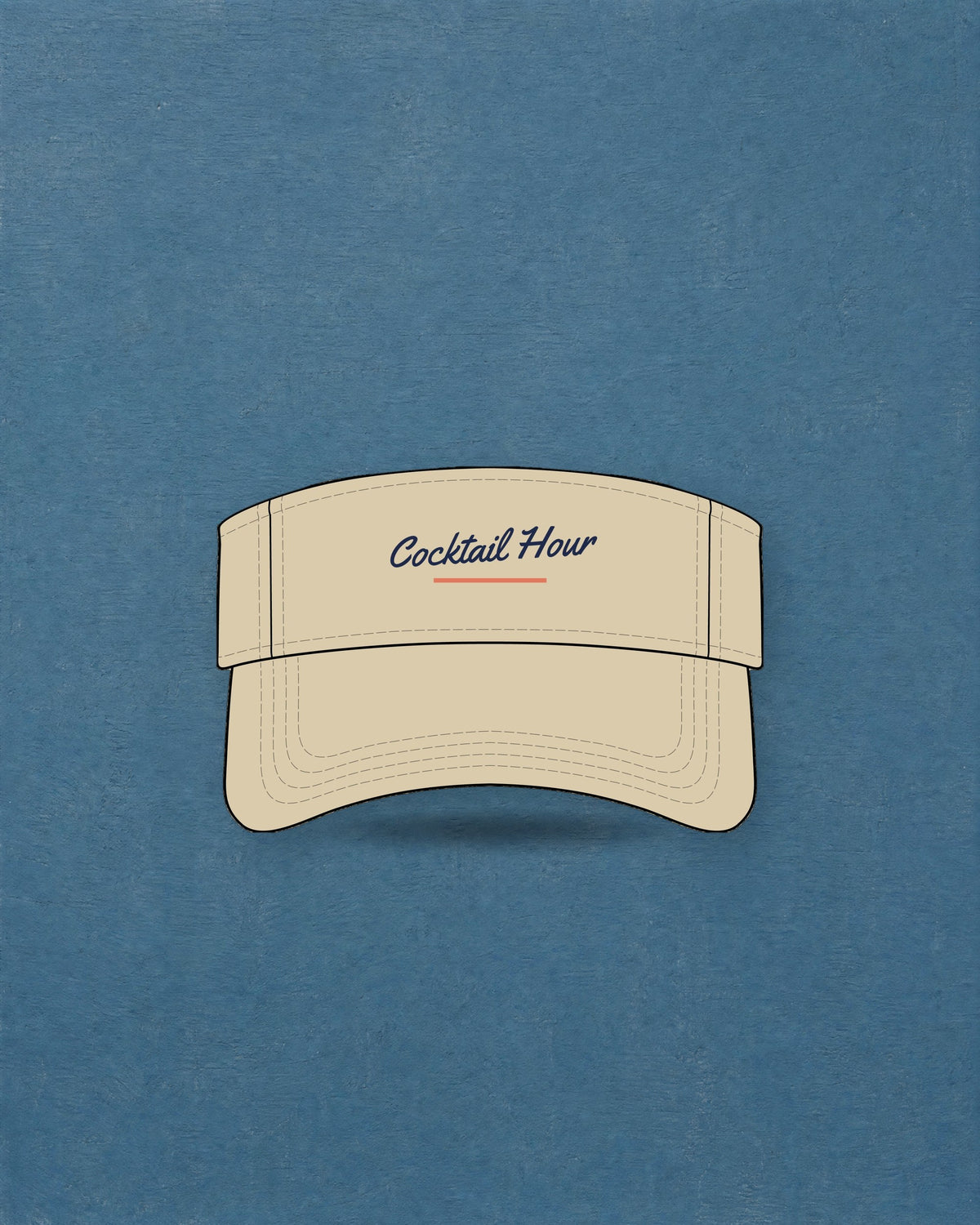 Cocktail Hour Visor in Stone, styled
