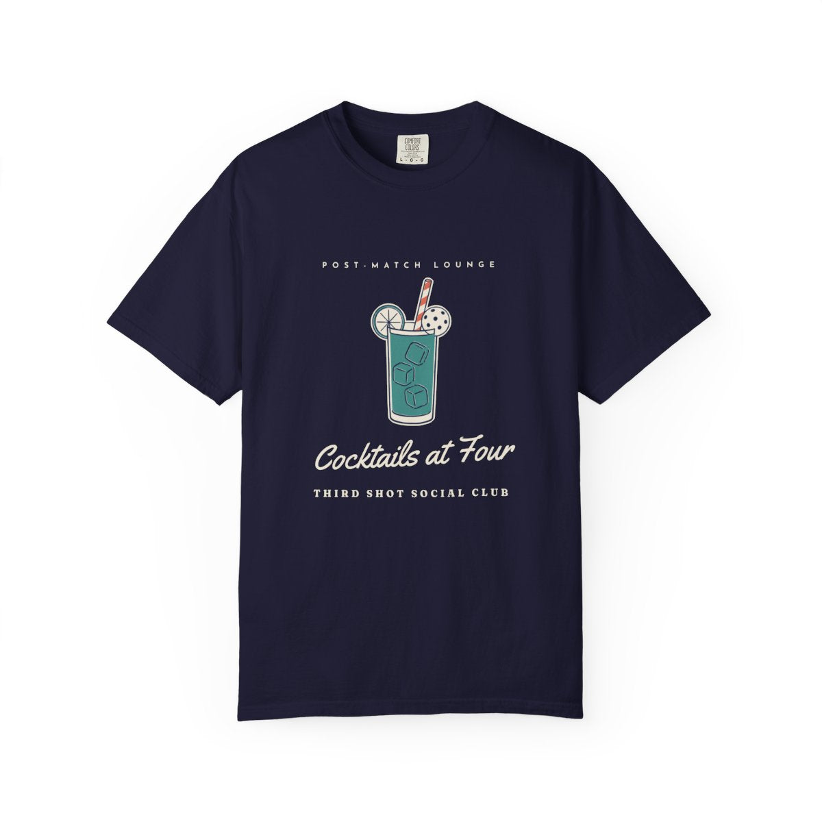 Cocktails at Four Tee in True Navy, front view