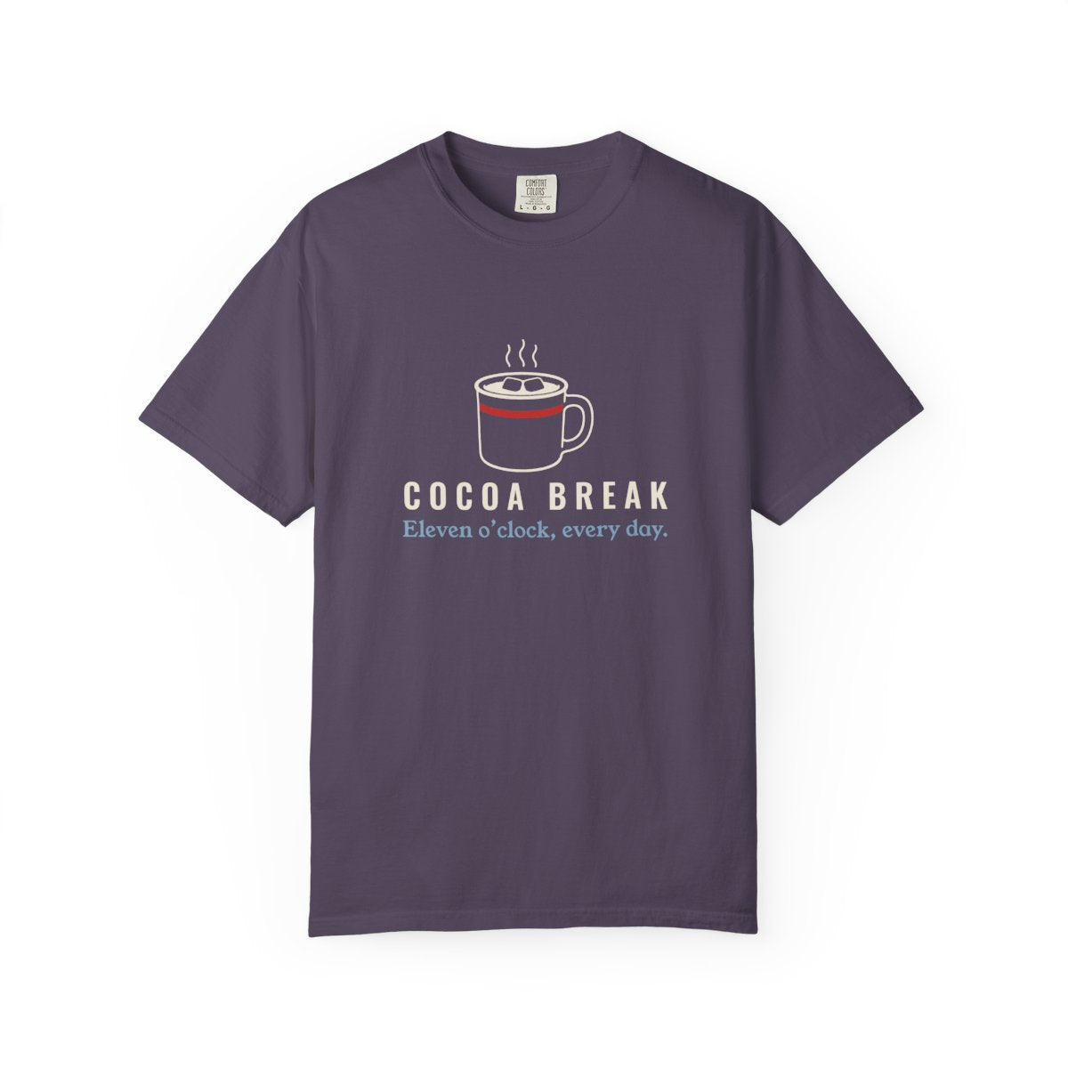 Cocoa Break Tee in Wine, front view